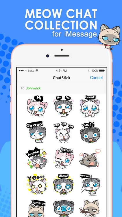 Meow Chat Collection Sticker Keyboard By ChatStick