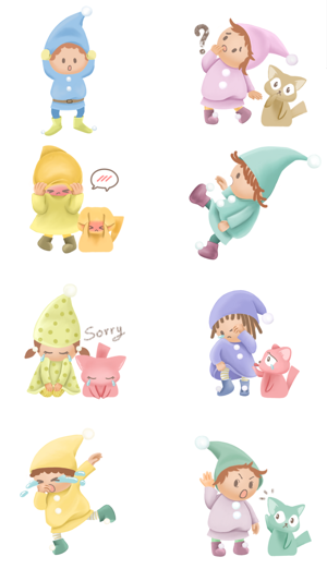 Pommin and the Kitty Gang Stickers for Messages(圖4)-速報App