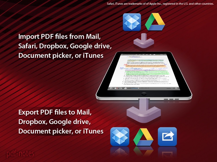 pdf-notes for iPad (pdf reader/viewer/iap)