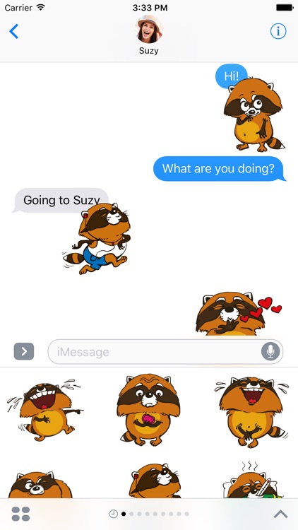 Crazy Raccoon Pet Stickers for iMessage