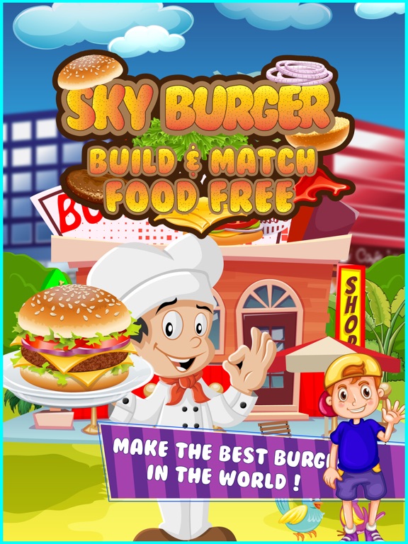 スカイバーガーメーカー料理熱 - 子供向けゲームのおすすめ画像1
