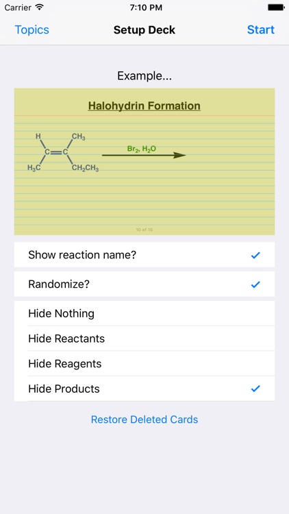 Learn Organic Chemistry Reaction Cards LITE