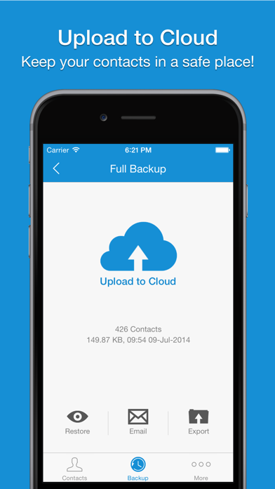 Easy Backup Pro - My Contacts Backup Assistant for iCloud, Google, Gmail & Yahoo Contacts Screenshot 4