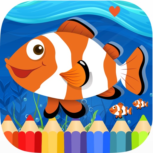 Ocean Animal Coloring Book Game HD iOS App