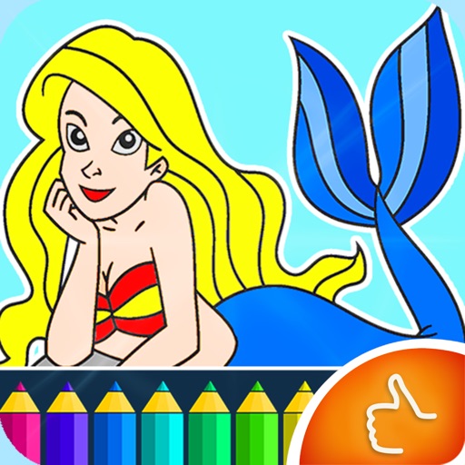 Mermaids Coloring Book Free Icon