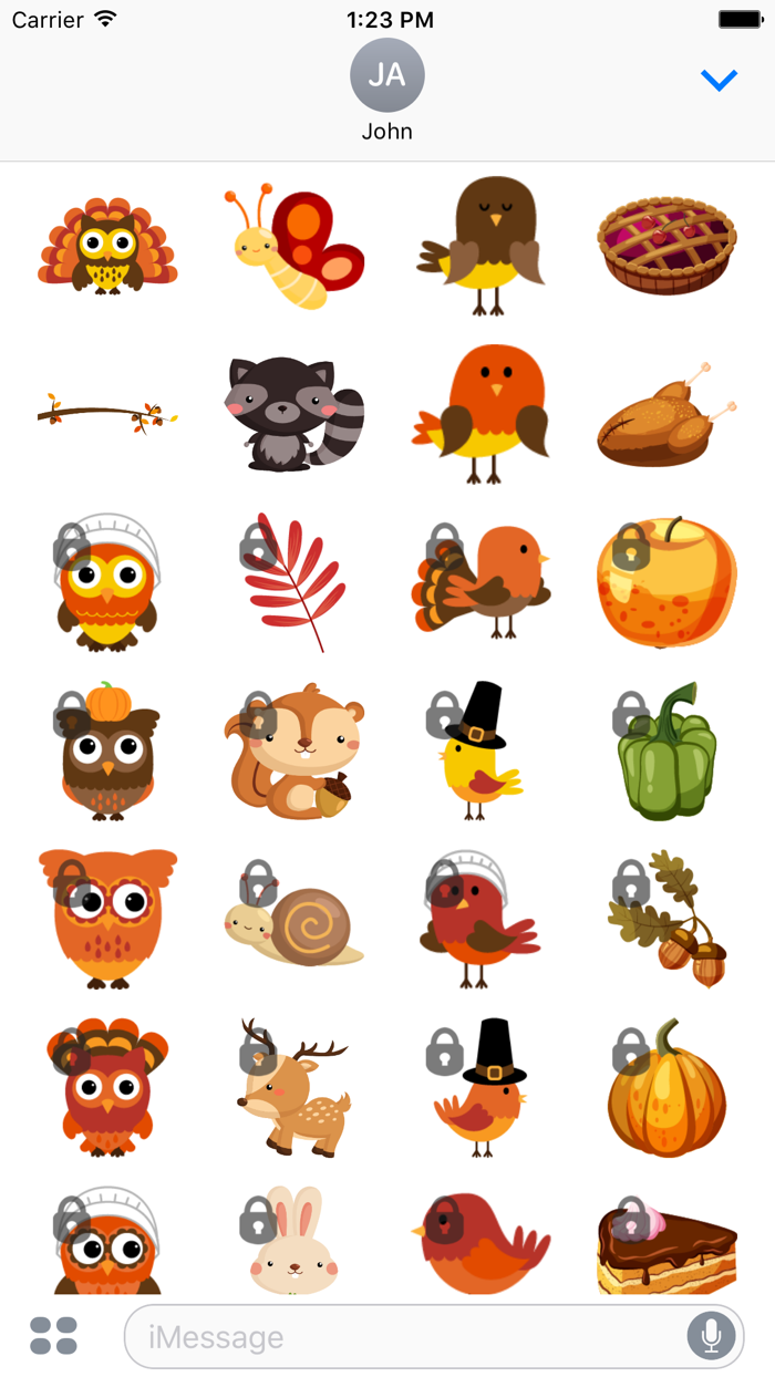 Thanksgiving  Fall Stickers