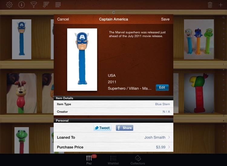 Pez Collectors for iPad
