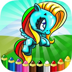 Activities of Little Unicorn and Pony Coloring Books Kids Games