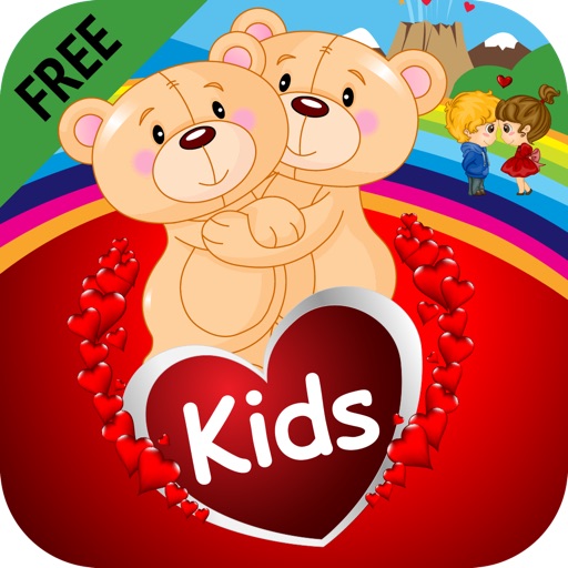 Valentine Kids Coloring Lovers Icon
