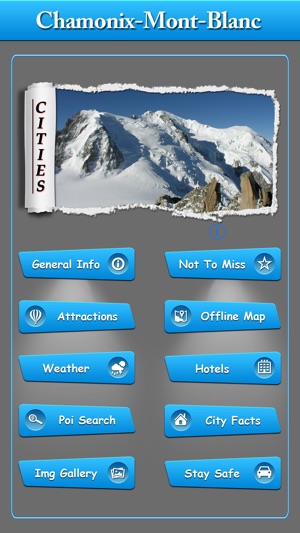 Chamonix-Mont-Blanc Offline Map Travel G