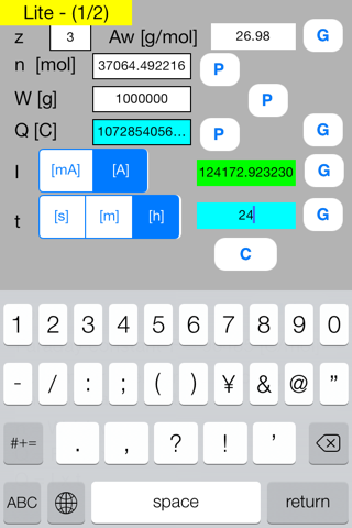 Faraday Calculator mini Lite screenshot 4