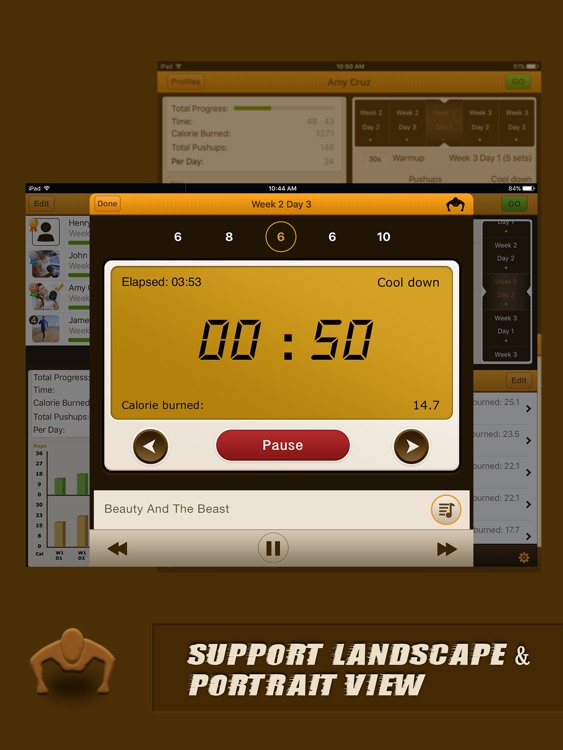 Pushups Coach Pro for iPad - Do 100 Push Ups