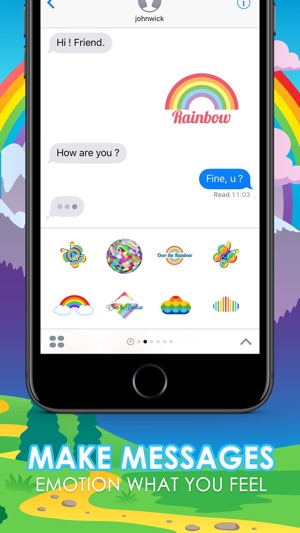 Rainbow Emoji Stickers Keyboard Themes ChatStick(圖2)-速報App