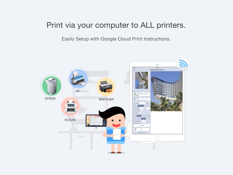 Quick Print via Google Cloud Print for iPad