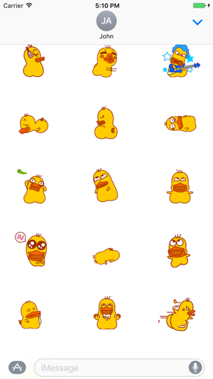 Mental duck emojis animated - Fx Sticker