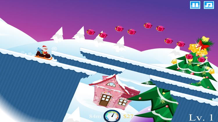 Skiing Santa Christmas Holidays Game