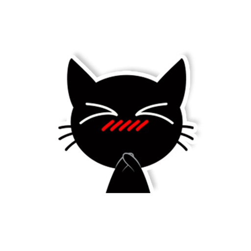 Black Cat Animated stickers for iMessage icon