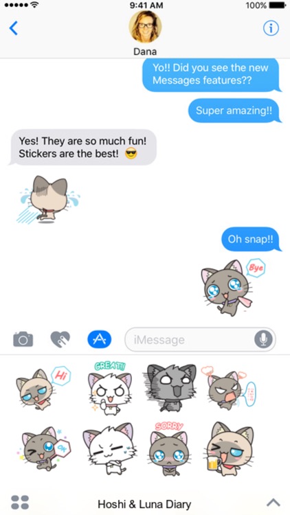 Hoshi & Luna Diary stickers for iMessage