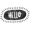 Hello Stickers for iMessage - Black & White ed.