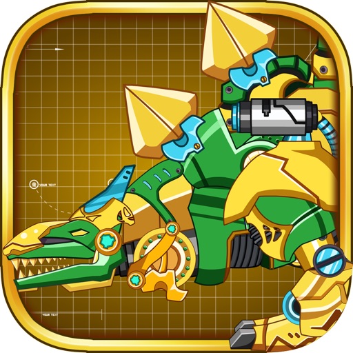 Steel Dino Toy: Mechanic Stegosaurus-2 player game iOS App