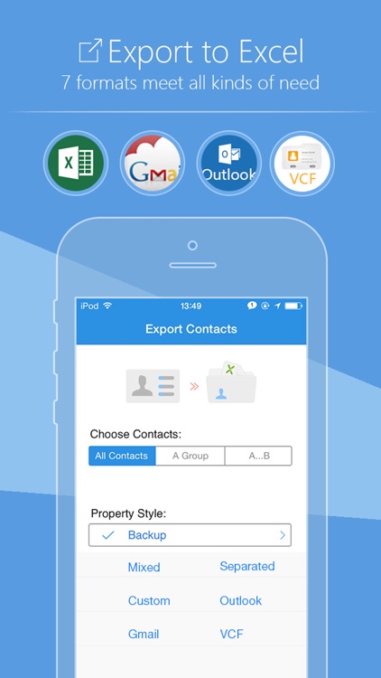 SA Contacts - Export/Import contacts to/from Excel screenshot-0