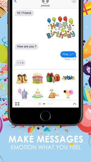 Birthday Emoji Stickers Keyboard Themes ChatStick(圖2)-速報App