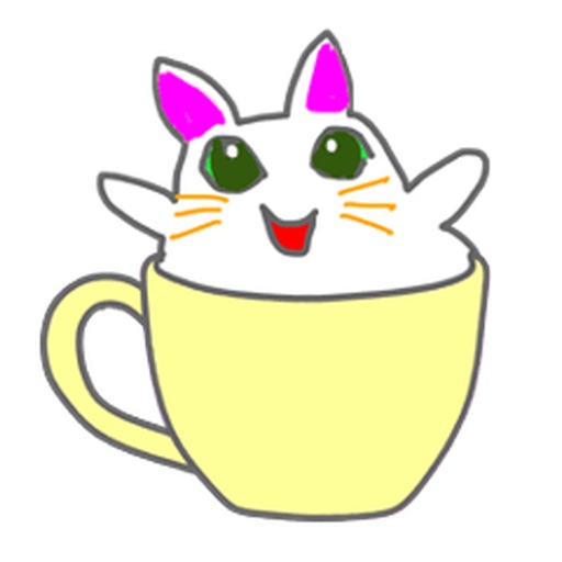 Cute Cat In Cup Stickers icon