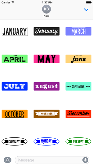 DayCals: Days & Months Calendar Stickers(圖3)-速報App