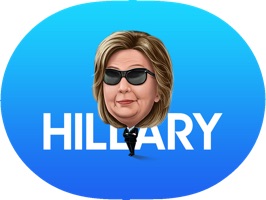 Share your love or disdain for Hillary with other friends during this election with this unique sticker pack
