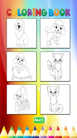 Game screenshot Cat & Dogs Coloring Book - for Kids mod apk