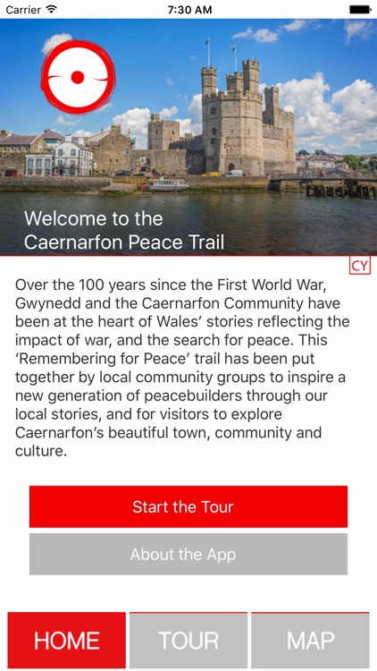 Llwybr Heddwch Caernarfon Peace Trail