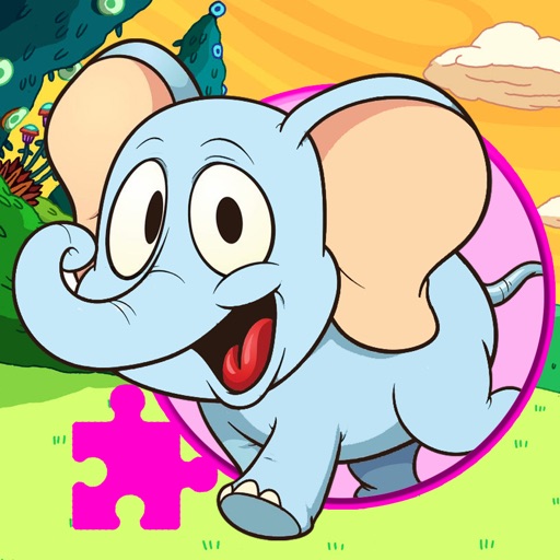 City Zoo Funny Special Elephant Jigsaw Puzzle Game Icon