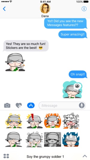 Soy The Grumpy Soldier - 1 stickers for iMessage(圖1)-速報App