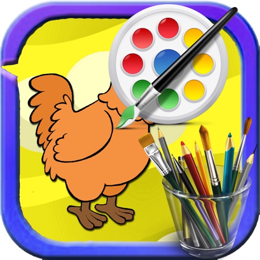 Coloring Games Chicken Version Icon