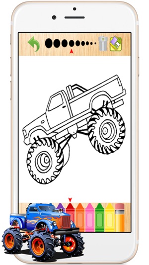 Monster Trucks Kids Coloring Books Games for Kids(圖2)-速報App