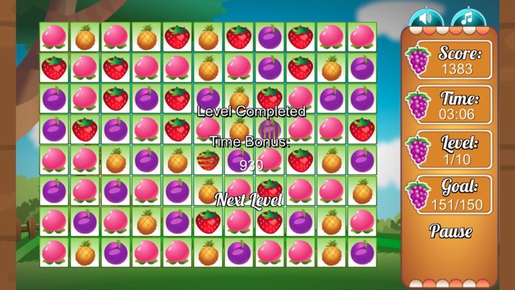 Fruit-flip game memory brain trainer