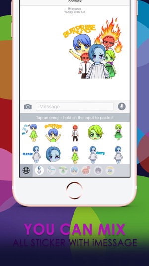 Emoji Cartoon Stickers Keyboard Themes ChatStick(圖3)-速報App