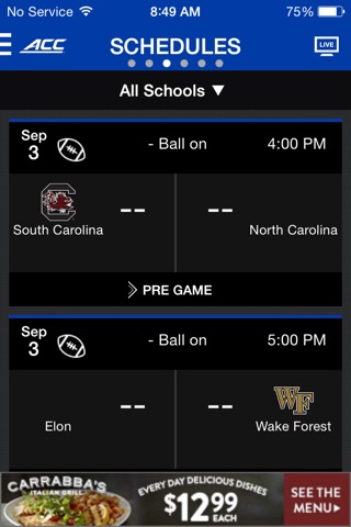 ACC Sports - Official App screenshot 3