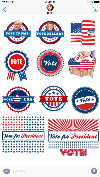 Electionmoji - USA Election 2016 stickers