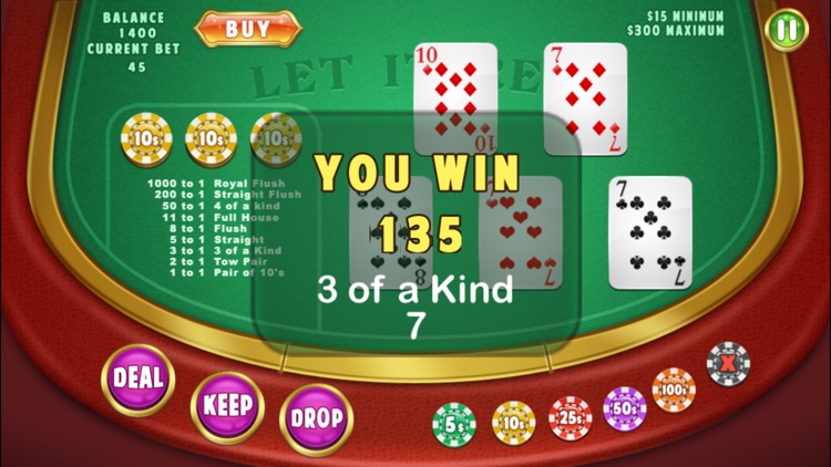 Mississippi Stud Poker King - Let It Ride World Poker Club With Five Card Poker Casino Game