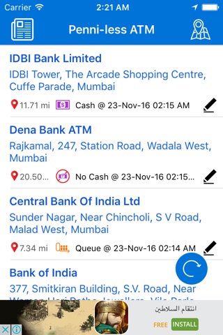Penni-less ATM - Cash Locator screenshot 2