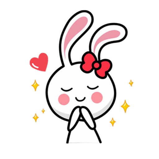 White Bunny Stickers for Thanksgiving day icon