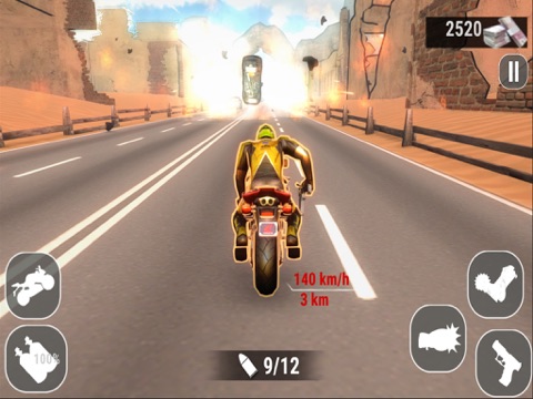3D Madness Bike Racing: Highway free action with gun, kick, punch screenshot 4