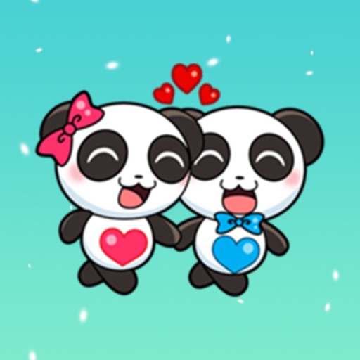 Couple Panda Sticker iOS App