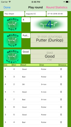 Golf Performance Stats