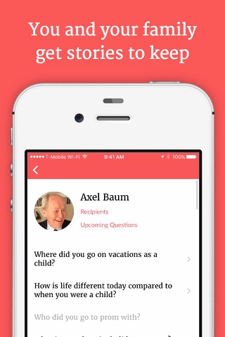 StoryWorth - easily record your family stories screenshot 4