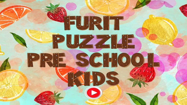 Fruit Puzzle Pre School Kids