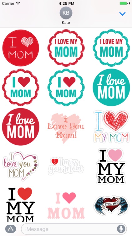 I love my Mom - stickers for iMessage screenshot-3