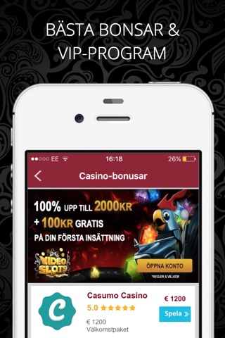 Mobil Casino Bonusar - Sveriges Bästa Mobilcasinon screenshot 3