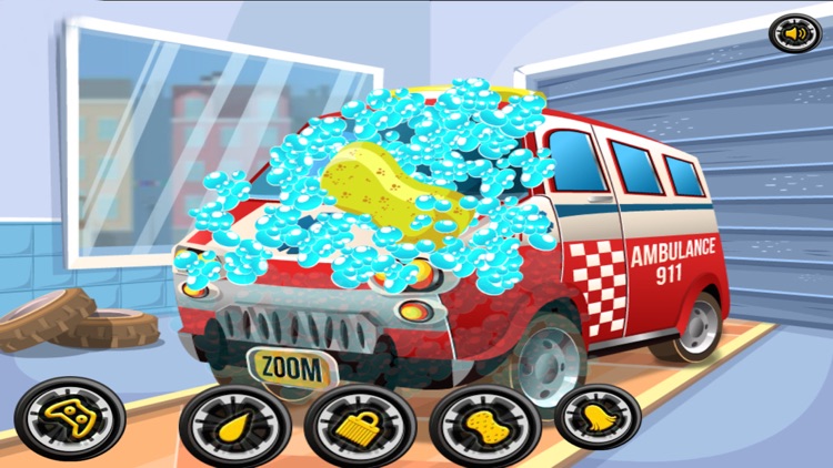 Wash The Ambulance Car Skill Game